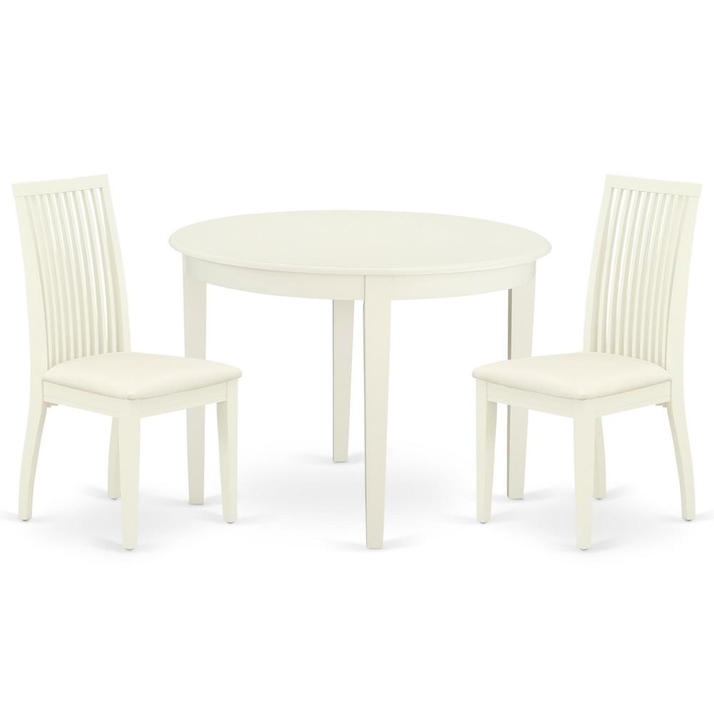 Dining Room Set Linen White, BOIP3-WHI-C