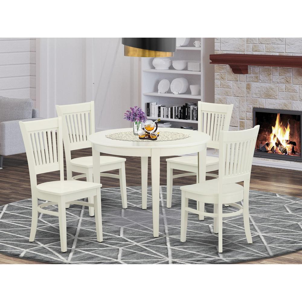 Dining Table- Dining Chairs, BOVA5-LWH-W