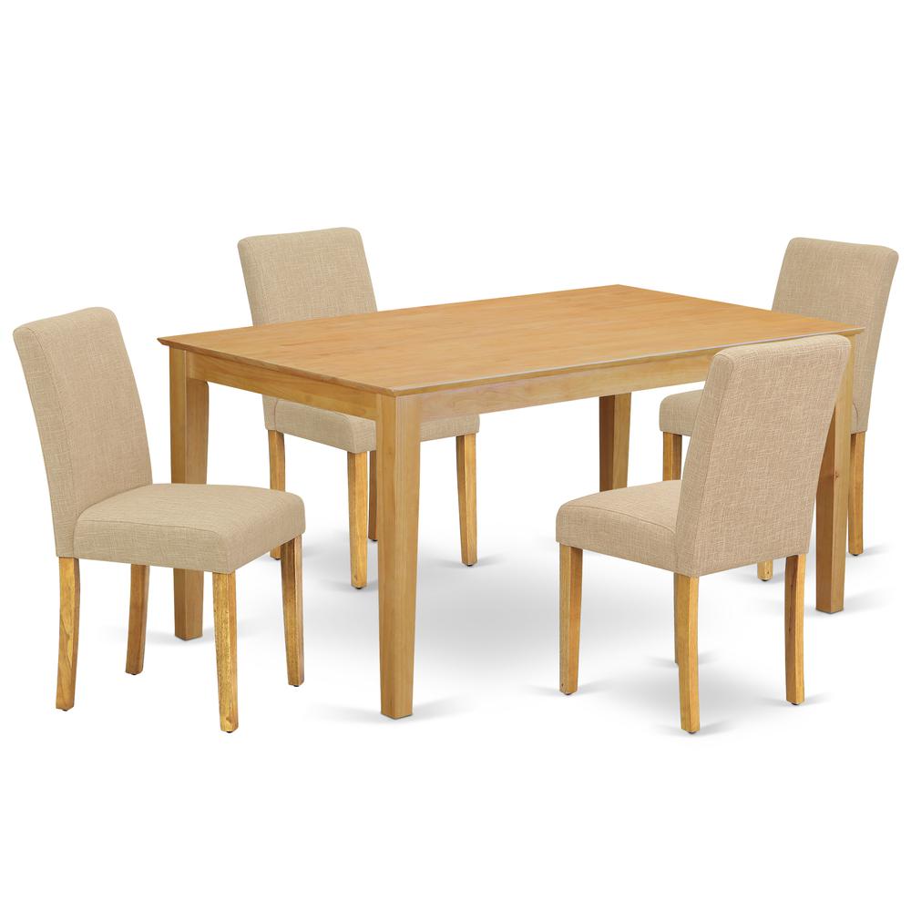 Dining Room Set Oak, CAAB5-OAK-04