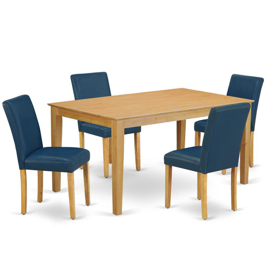 Dining Room Set Oak, CAAB5-OAK-55