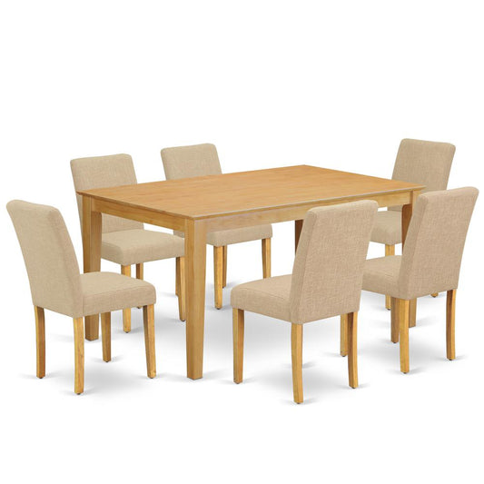 Dining Room Set Oak, CAAB7-OAK-04