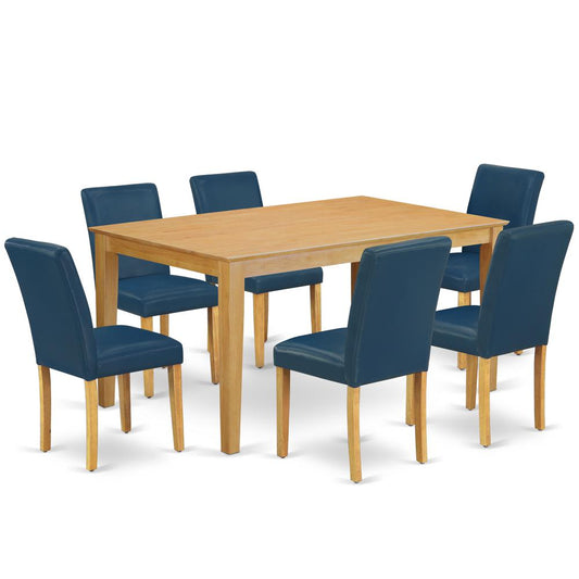 Dining Room Set Oak, CAAB7-OAK-55