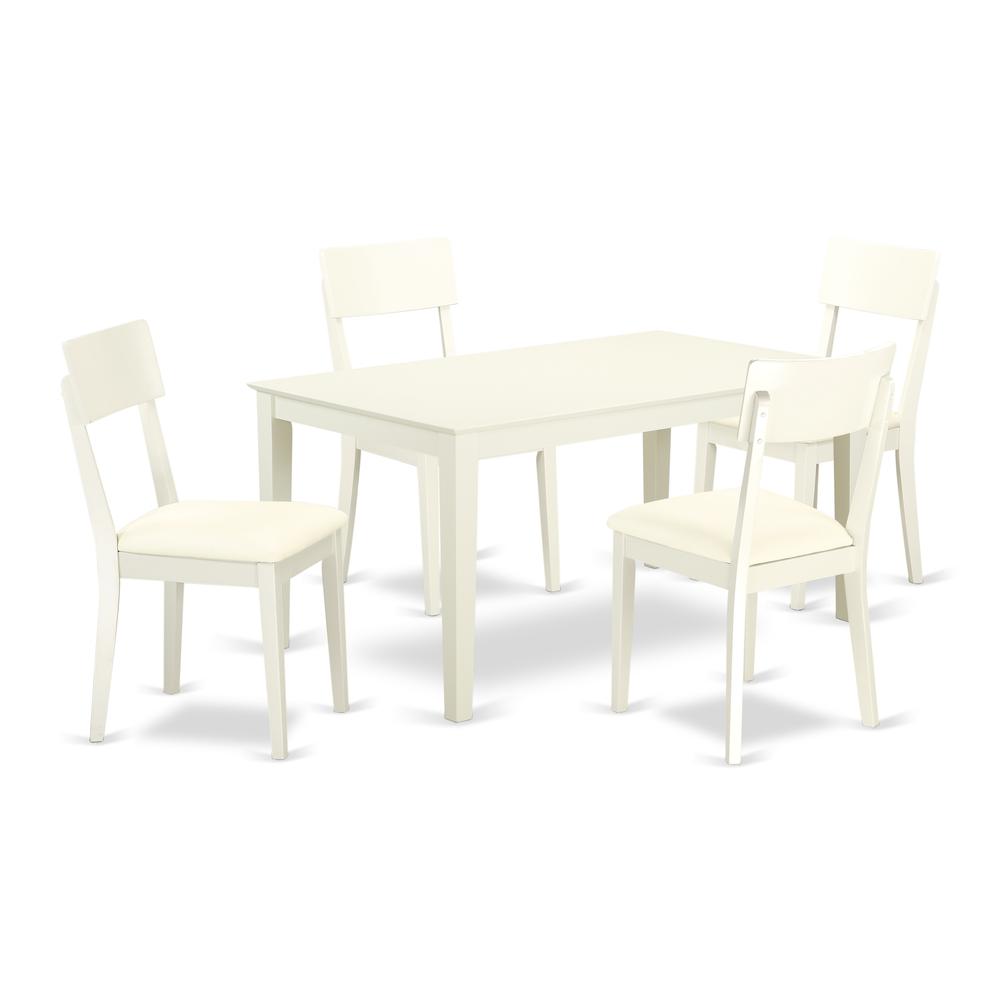 Dining Room Set Linen White, CAAD5-LWH-LC