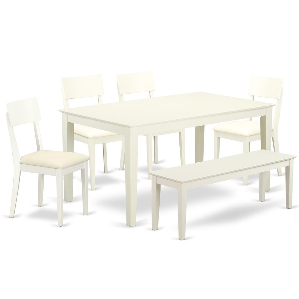 Dining Room Set Linen White, CAAD6-LWH-LC