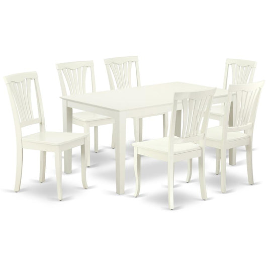 Dining Room Set Linen White, CAAV7-LWH-W