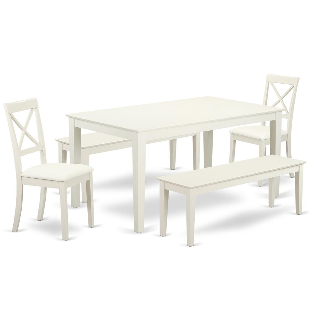 Dining Room Set Linen White, CABO5C-LWH-LC