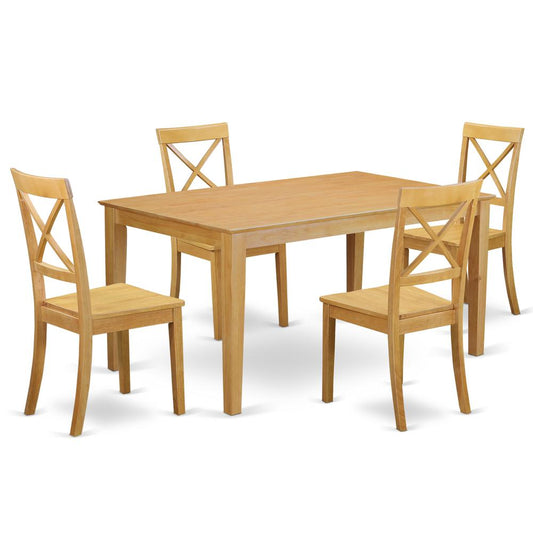 Dining Room Set Oak, CABO5-OAK-W