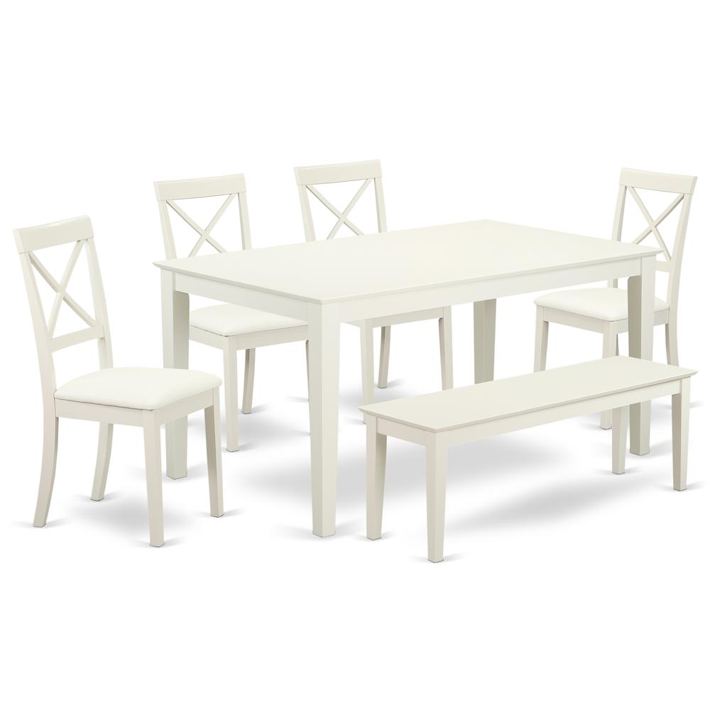 Dining Room Set Linen White, CABO6-LWH-LC