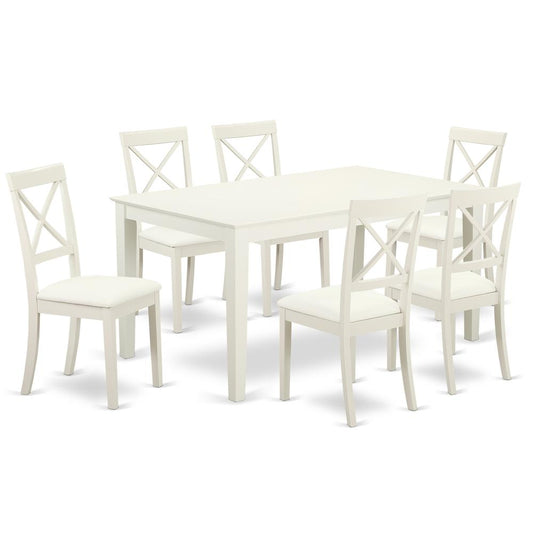 Dining Room Set Linen White, CABO7-LWH-LC