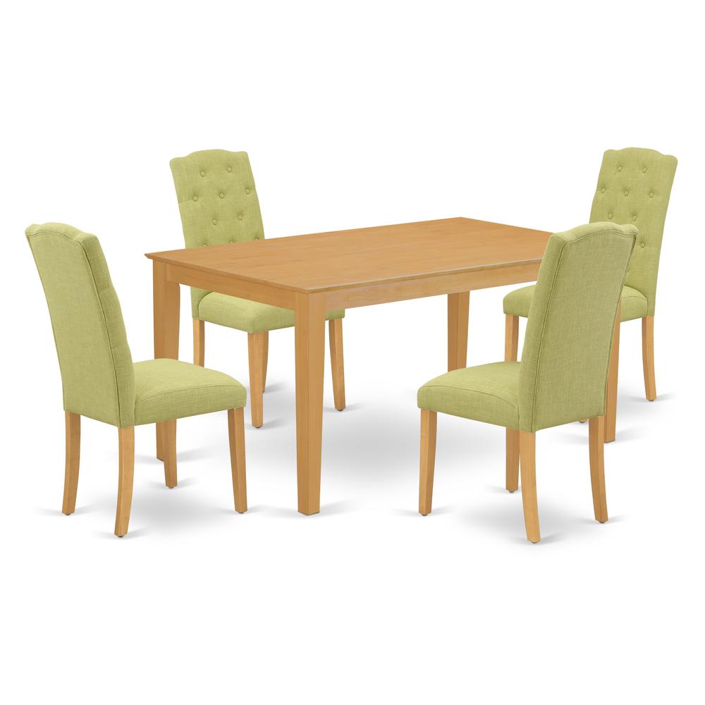 Dining Room Set Oak, CACE5-OAK-07