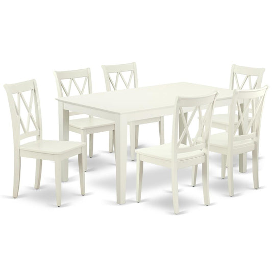 Dining Room Set Linen White, CACL7-LWH-W