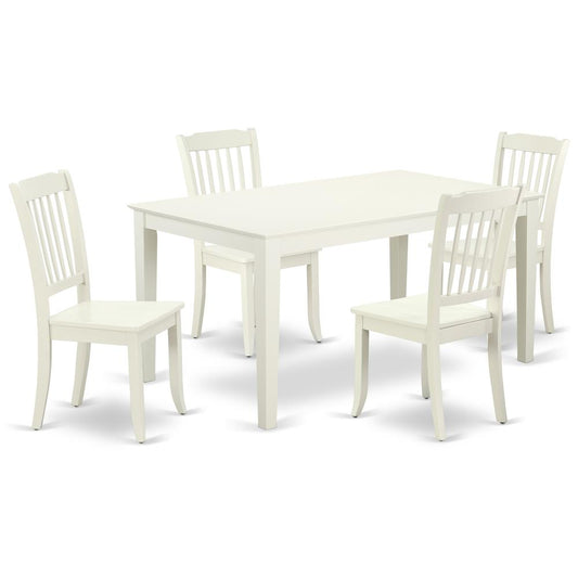 Dining Room Set Linen White, CADA5-LWH-W