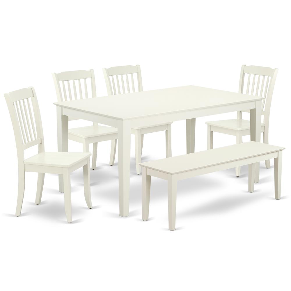 Dining Room Set Linen White, CADA6-LWH-W