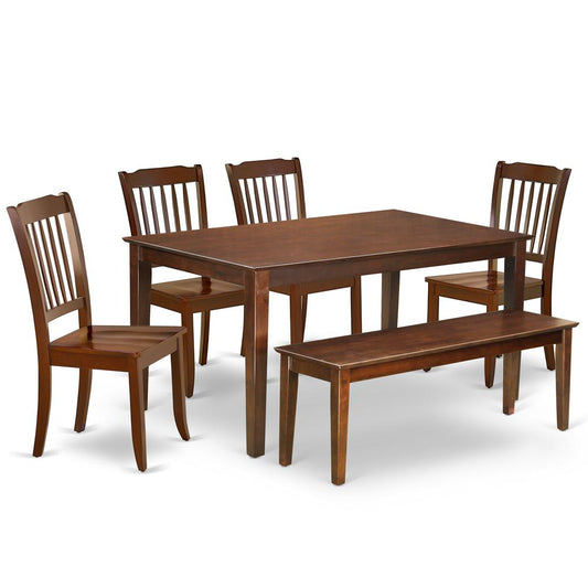 Dining Room Set Mahogany, CADA6-MAH-W