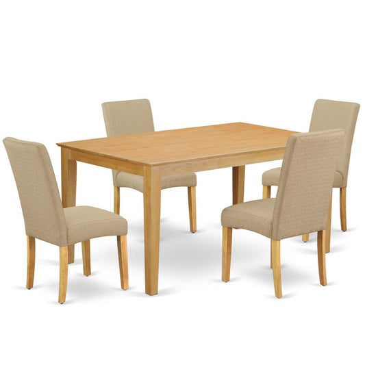 Dining Room Set Oak, CADR5-OAK-16