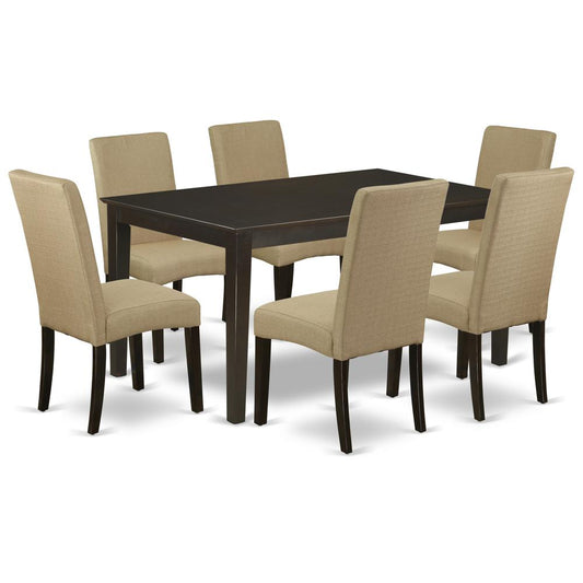 Dining Room Set Cappuccino, CADR7-CAP-03