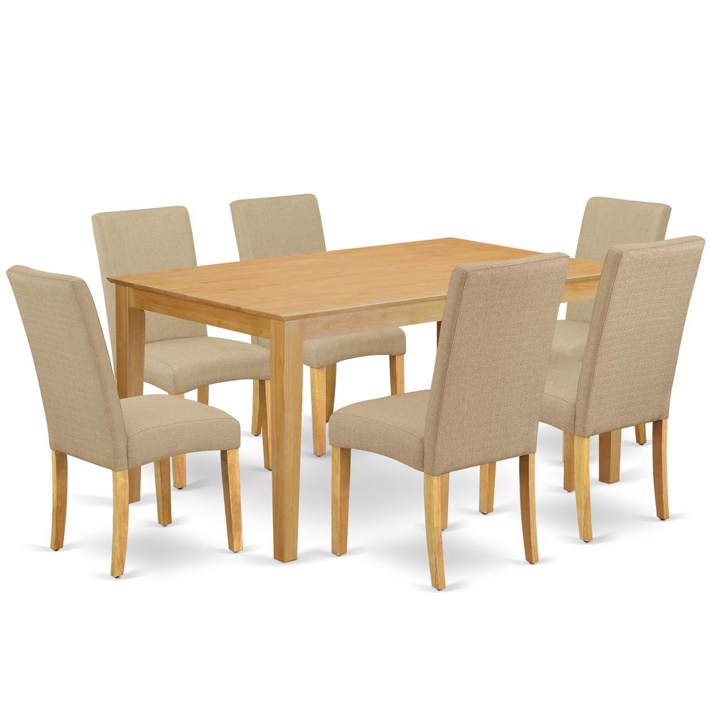 Dining Room Set Oak, CADR7-OAK-16