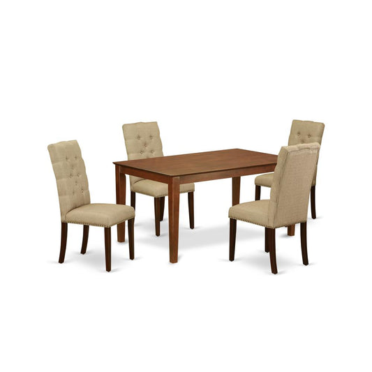 Dining Room Set Mahogany, CAEL5-MAH-16