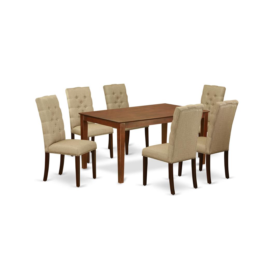 Dining Room Set Mahogany, CAEL7-MAH-16