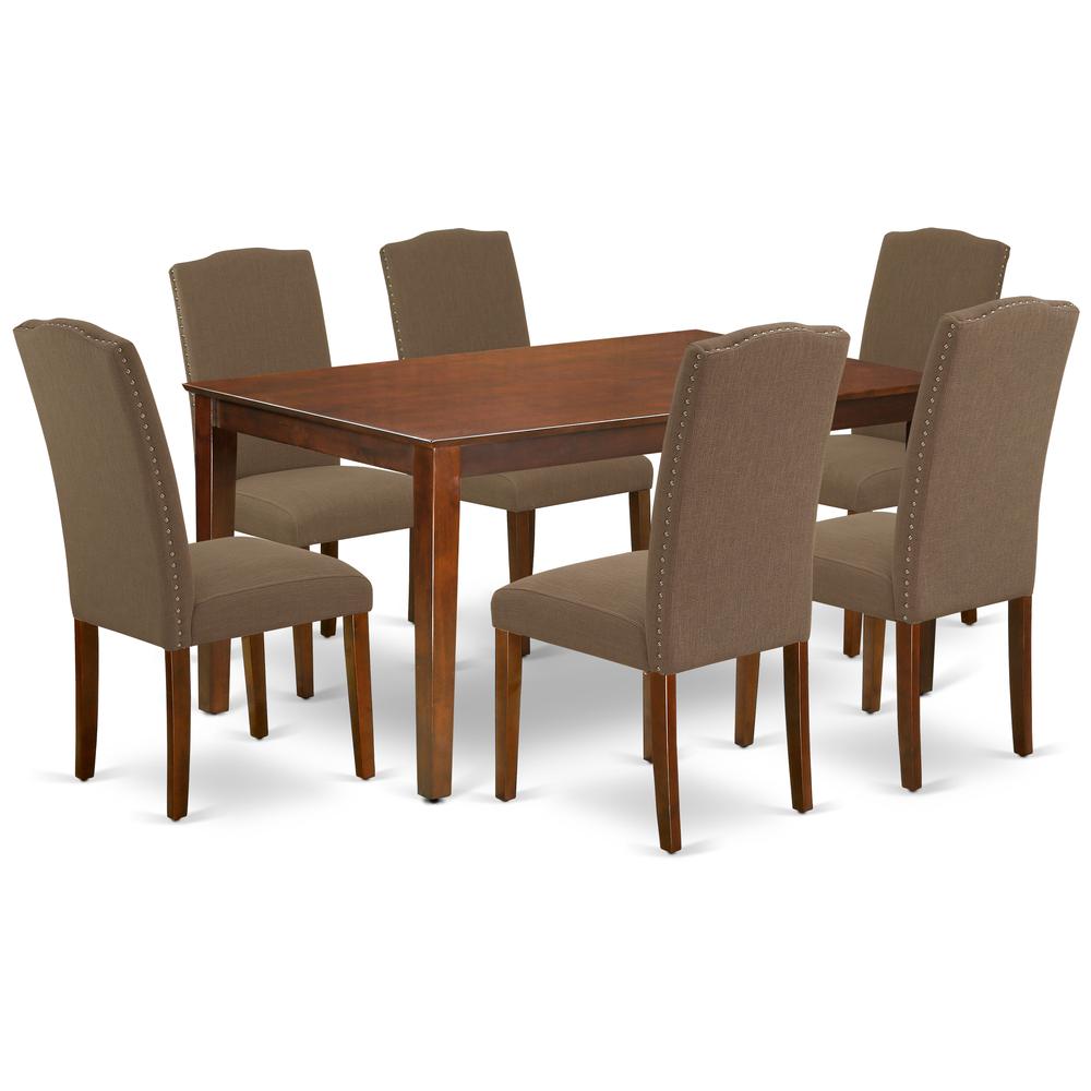 Dining Room Set Mahogany, CAEN7-MAH-18