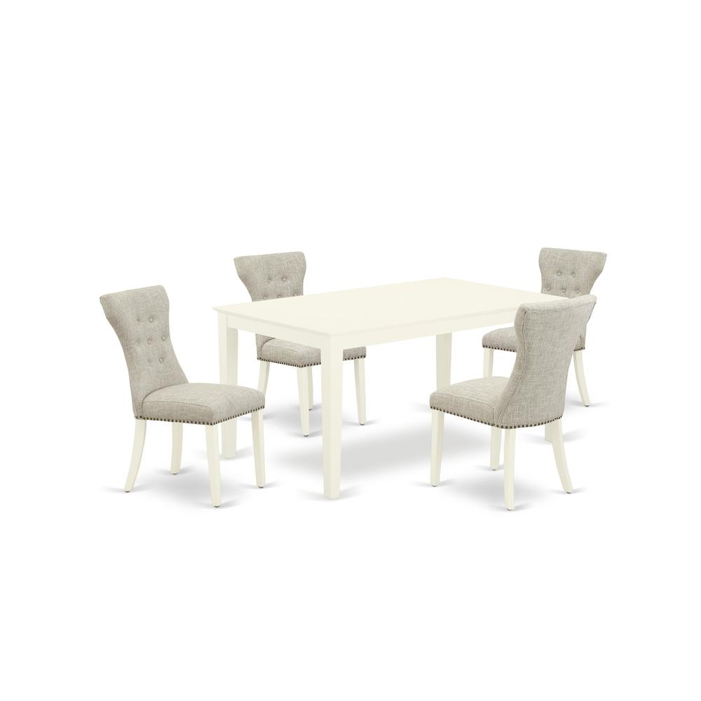 Dining Room Set Linen White, CAGA5-LWH-35