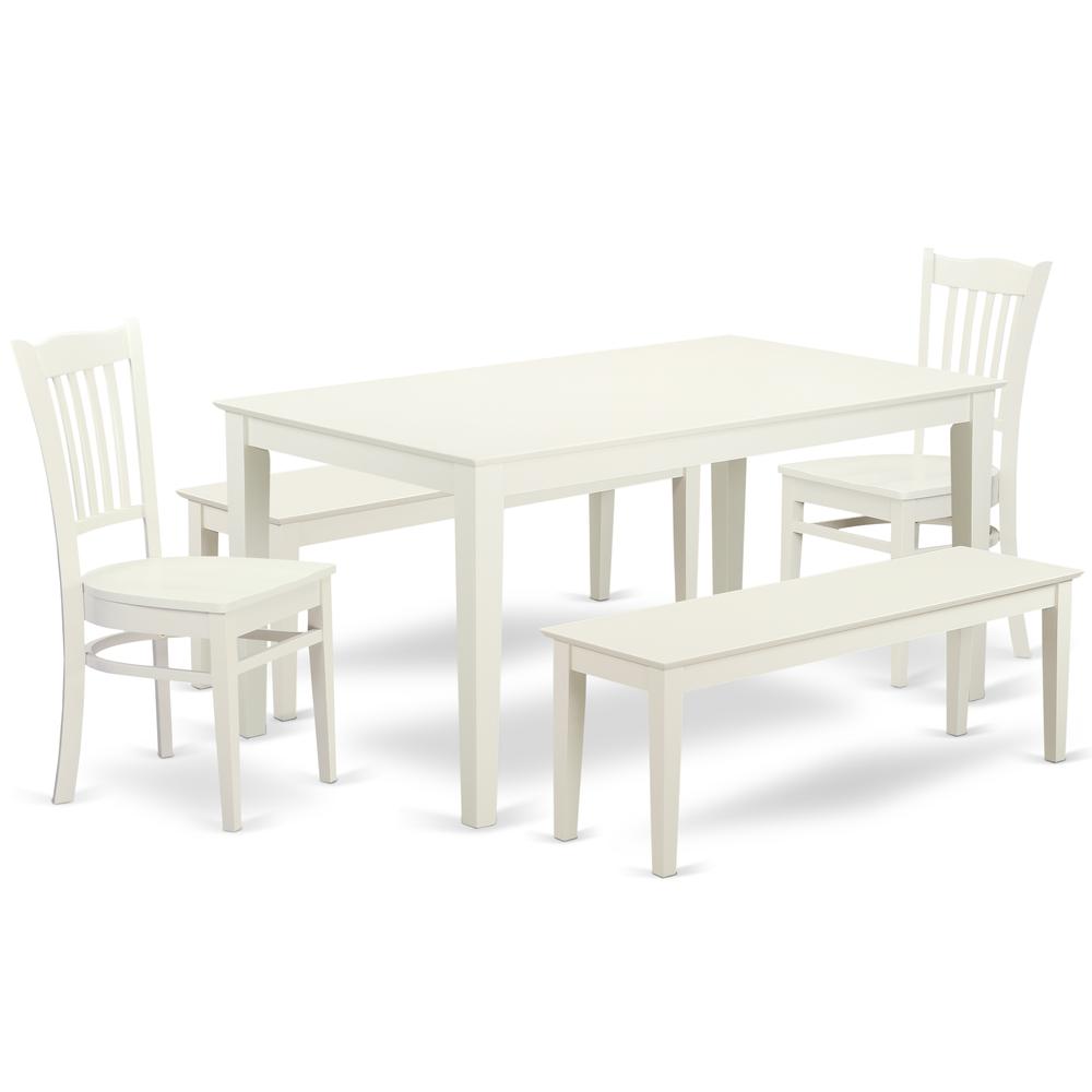 Dining Room Set Linen White, CAIP5C-LWH-W