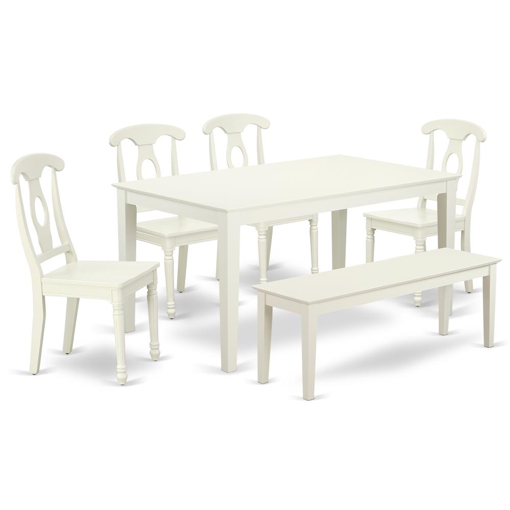 Dining Room Set Linen White, CAKE6-LWH-W