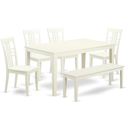 Dining Room Set Linen White, CALG6-LWH-W