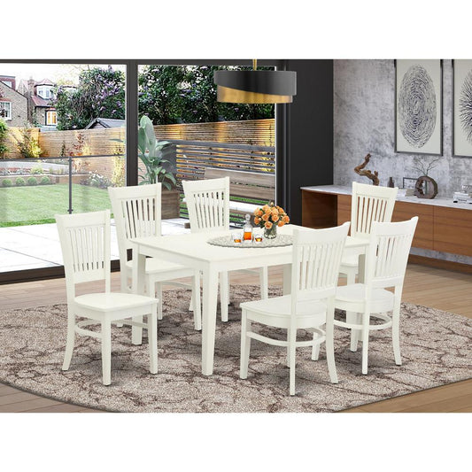 Dining Table- Dining Chairs, CAVA7-LWH-W