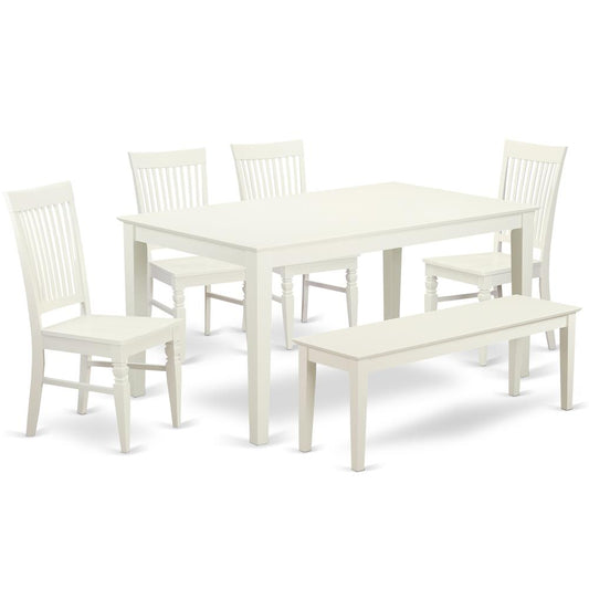 Dining Room Set Linen White, CAWE6-LWH-W