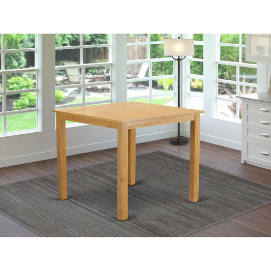 Café  Pub,  Counter  Height  Square  Table  -  Natural  Oak  Finish