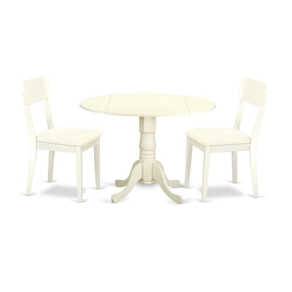 Dining Room Set Linen White, DLAD3-LWH-LC