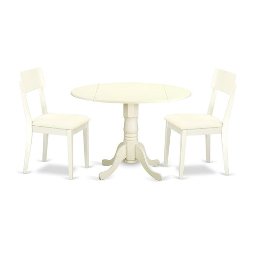 Dining Room Set Linen White, DLAD3-LWH-LC