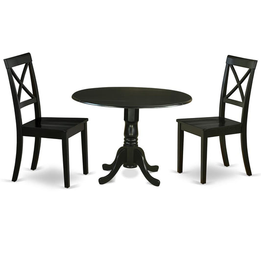 Dining Room Set Black, DLBO3-BLK-W