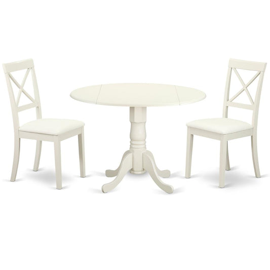 Dining Room Set Linen White, DLBO3-LWH-LC