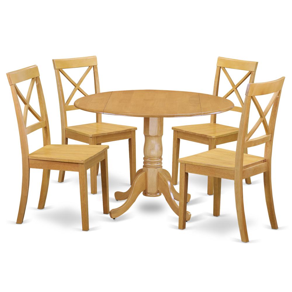 Dining Room Set Oak, DLBO5-OAK-W