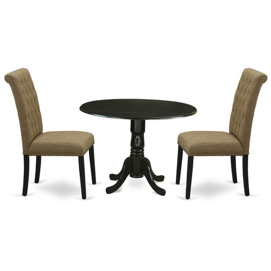 Dining Room Set Black, DLBR3-BLK-17