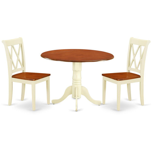 Dining Room Set Buttermilk & Cherry, DLCL3-BMK-W