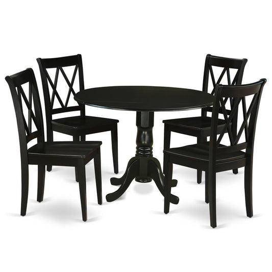 Dining Room Set Black, DLCL5-BLK-W