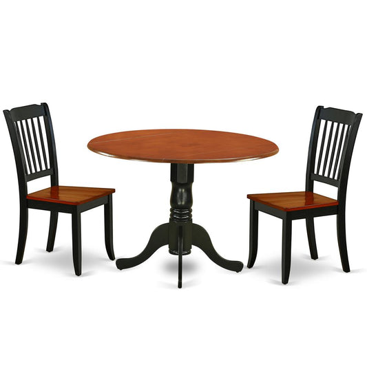 Dining Room Set Black & Cherry, DLDA3-BCH-W