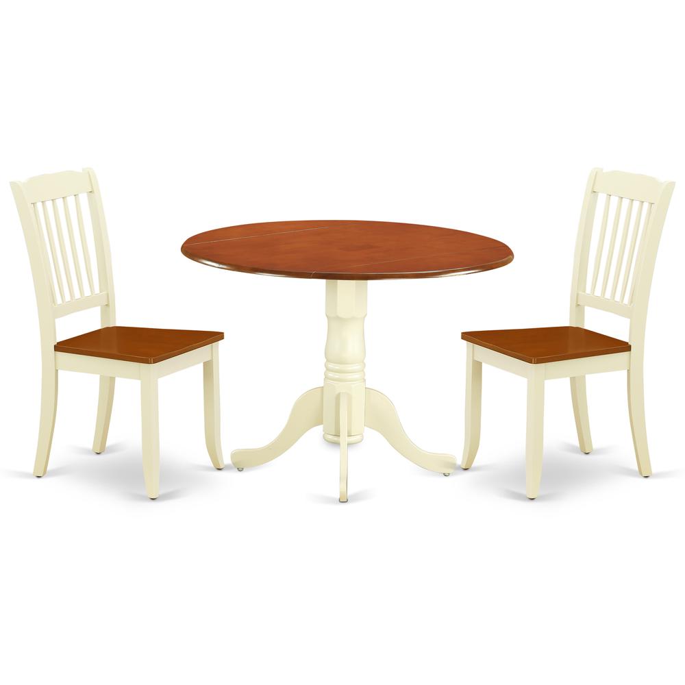 Dining Room Set Buttermilk & Cherry, DLDA3-BMK-W