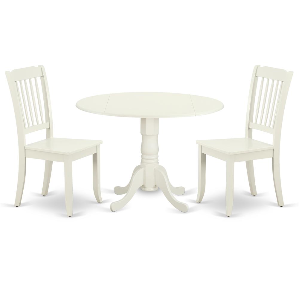 Dining Room Set Linen White, DLDA3-LWH-W