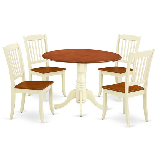 Dining Room Set Buttermilk & Cherry, DLDA5-BMK-W