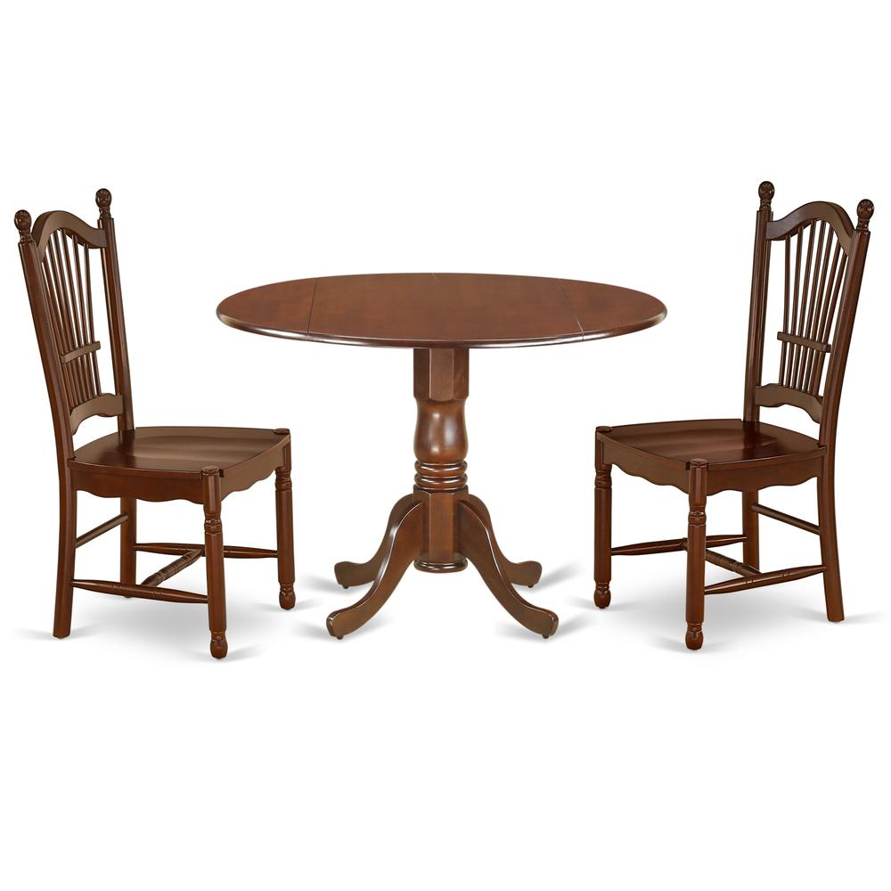 Dining Room Set Mahogany, DLDO3-MAH-W