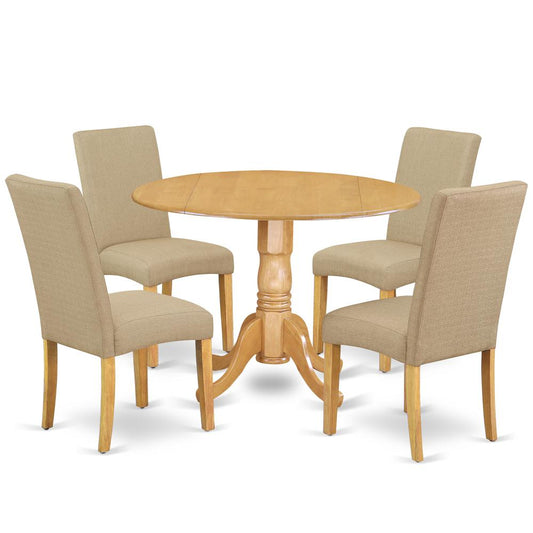 Dining Room Set Oak, DLDR5-OAK-16