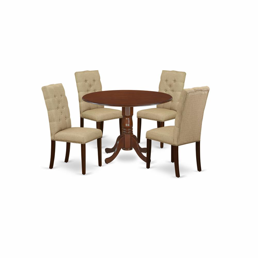 Dining Room Set Mahogany, DLEL5-MAH-16