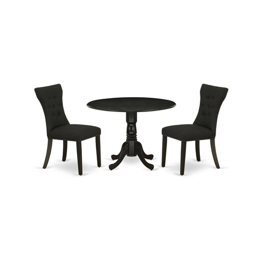 Dining Room Set Black, DLGA3-BLK-24