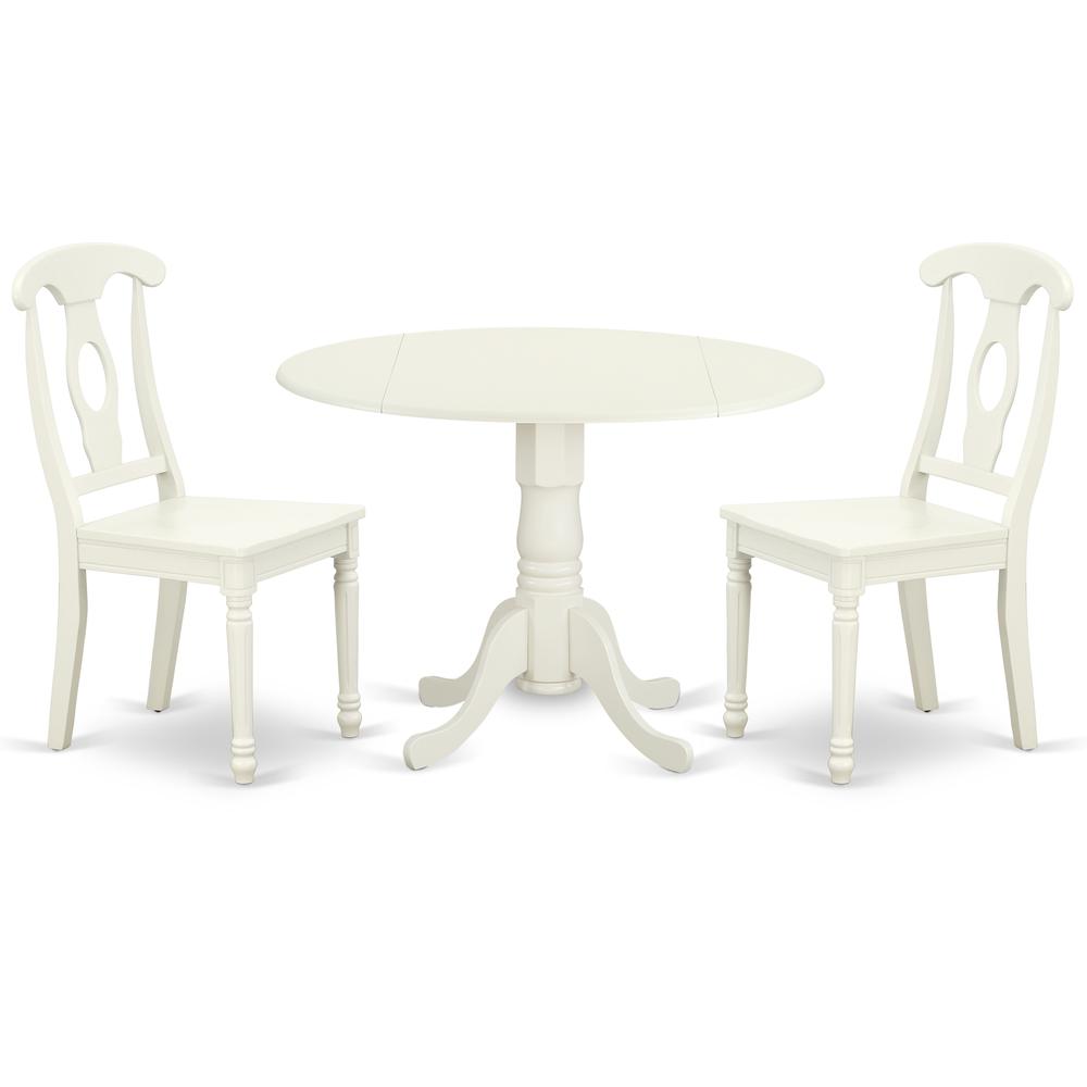 Dining Room Set Linen White, DLKE3-LWH-W