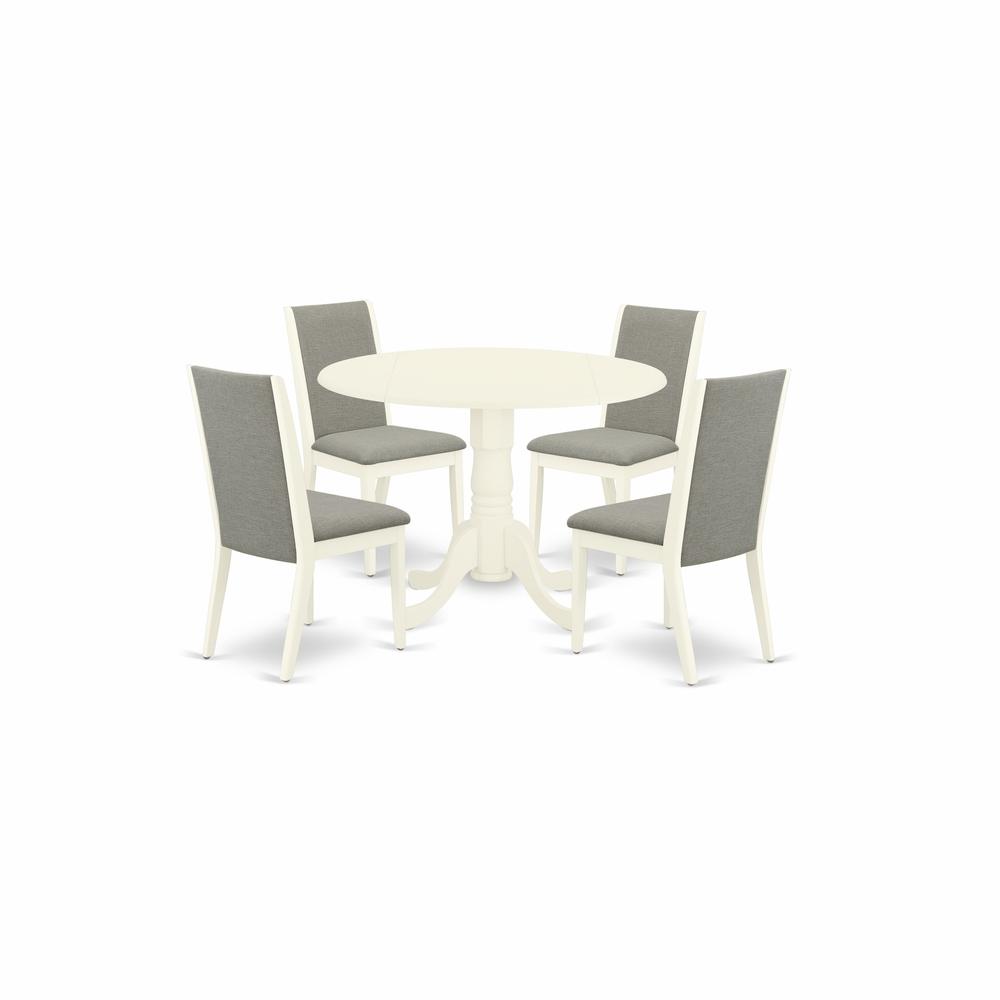 Dining Room Set Linen White, DLLA5-WHI-06