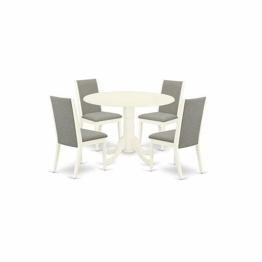 Dining Room Set Linen White, DLLA5-WHI-06